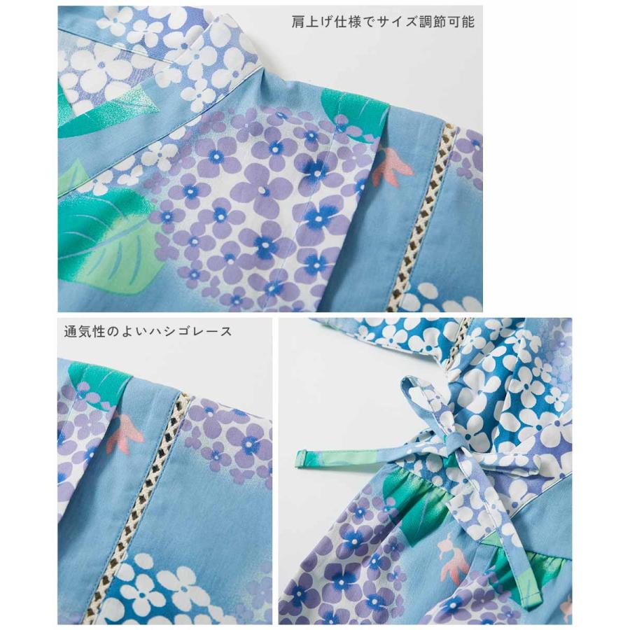 甚平 えらべるデザイン ペプラム ガールズ甚平 キッズ ベビー服 子供服 女の子  デビロック devirock | devirock | 17