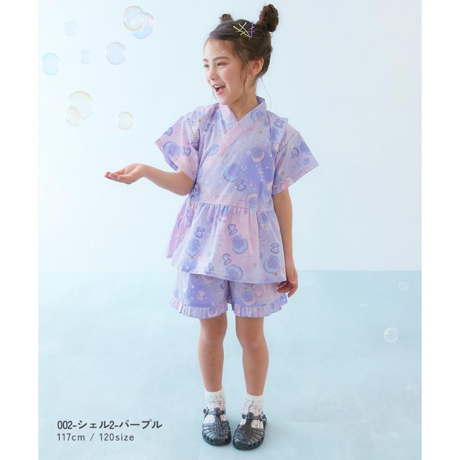 甚平 えらべるデザイン ペプラム ガールズ甚平 キッズ ベビー服 子供服 女の子  デビロック devirock | devirock | 11