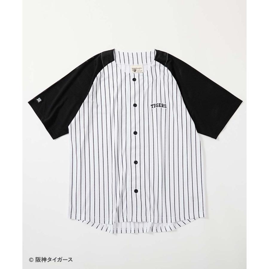 シャツ ブラウス 前開き トップス 【阪神タイガースコラボ】大人ベースボールシャツ キッズ 子供服 男の子 女の子  デビロック devirock | devirock | 15