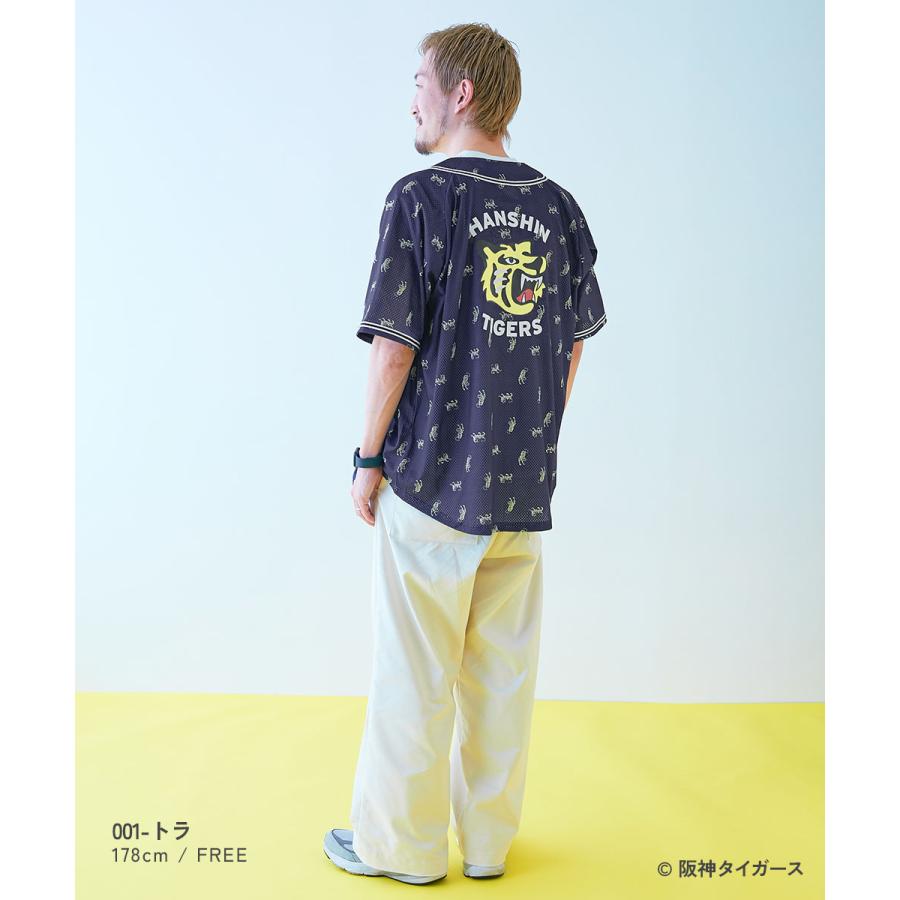 シャツ ブラウス 前開き トップス 【阪神タイガースコラボ】大人ベースボールシャツ キッズ 子供服 男の子 女の子  デビロック devirock | devirock | 07