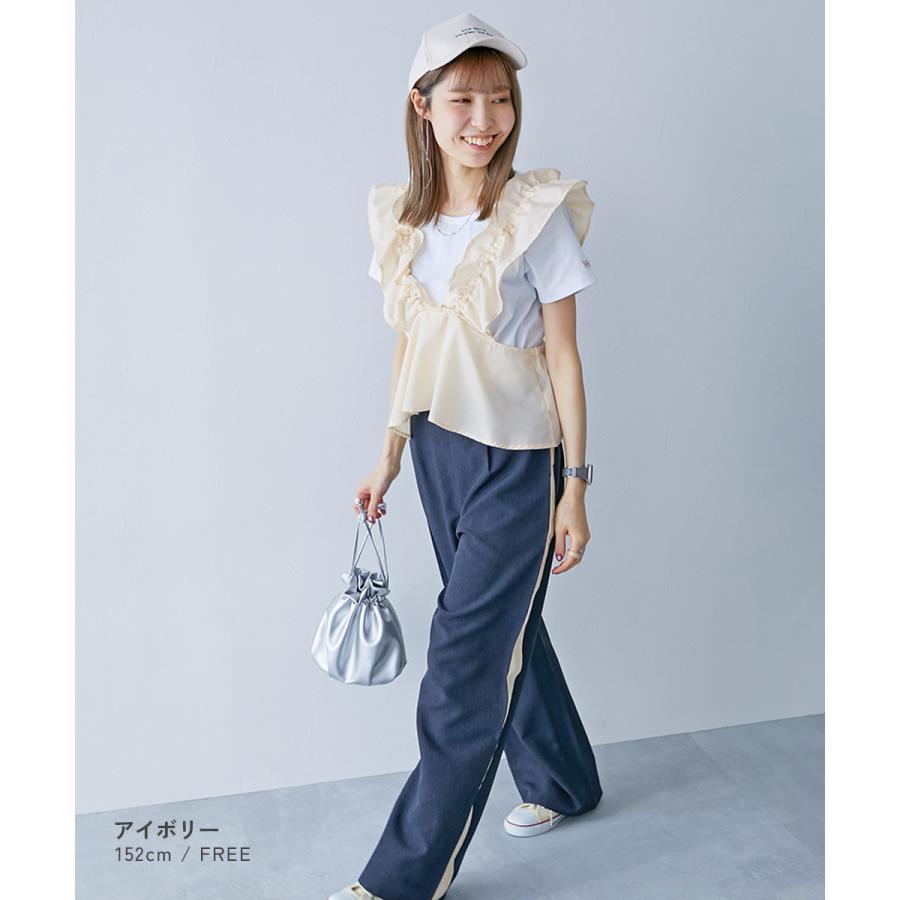 Tシャツ トップス 【makoコラボ 】大人用 フリルビスチェ＆Tシャツセット キッズ 子供服 男の子  デビロック devirock | devirock | 06