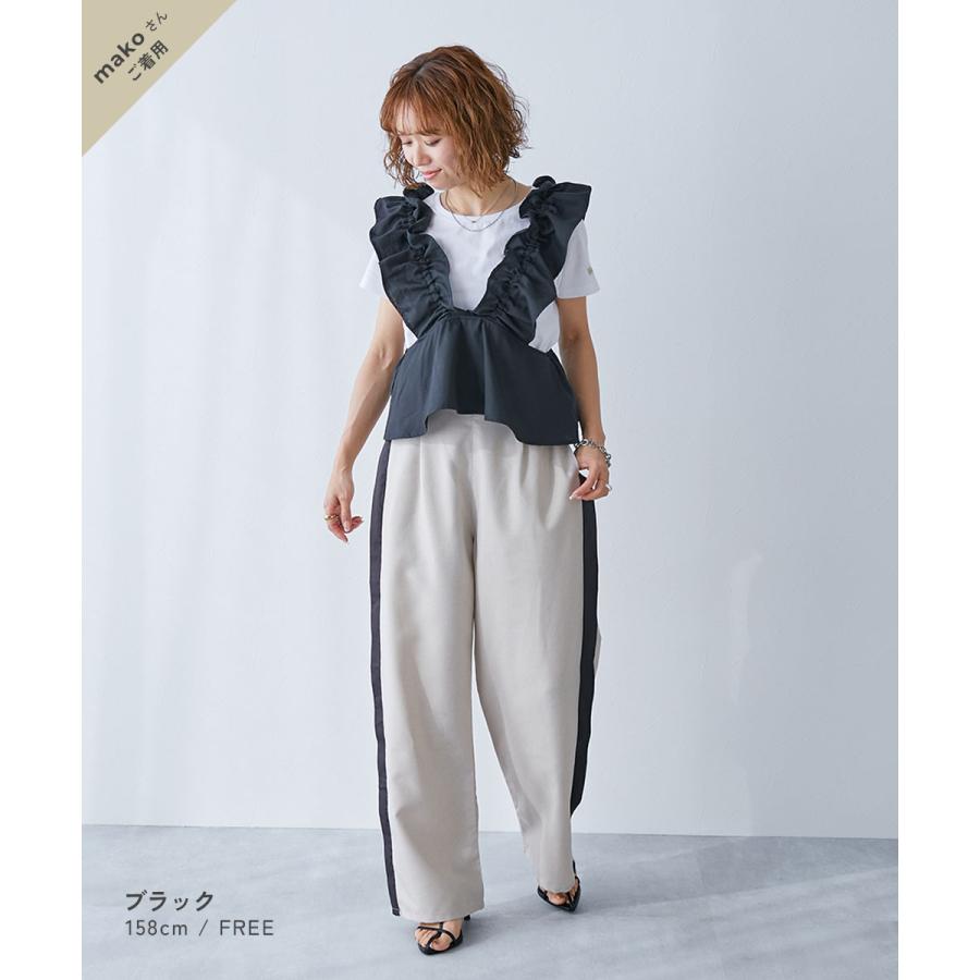 Tシャツ トップス 【makoコラボ 】大人用 フリルビスチェ＆Tシャツセット キッズ 子供服 男の子  デビロック devirock | devirock | 11
