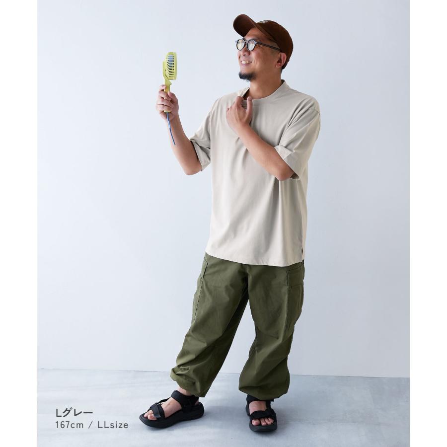 Tシャツ トップス 【ひやシャリ】接触冷感 無地 ビッグシルエット 大人 半袖Tシャツ キッズ 子供服 男の子 女の子  デビロック devirock | devirock | 14