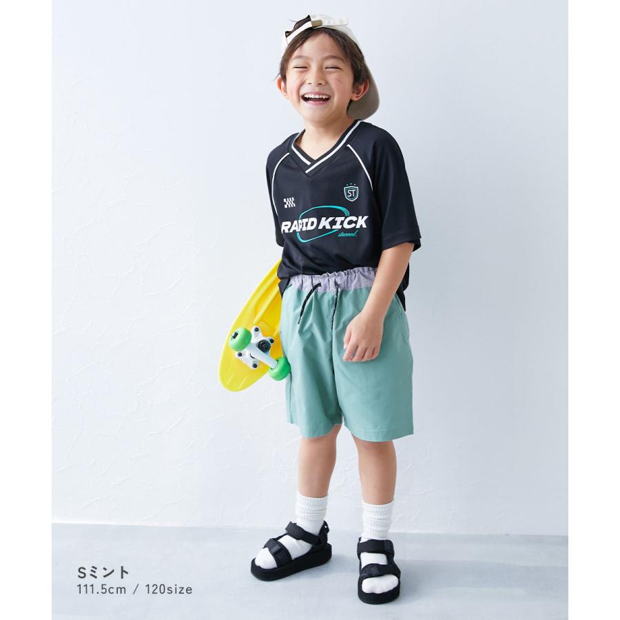 ハーフパンツ ショートパンツ ボトムス シワになりにくい ウエスト切り替え ハーフパンツ キッズ 子供服 男の子 女の子  デビロック devirock | devirock | 14