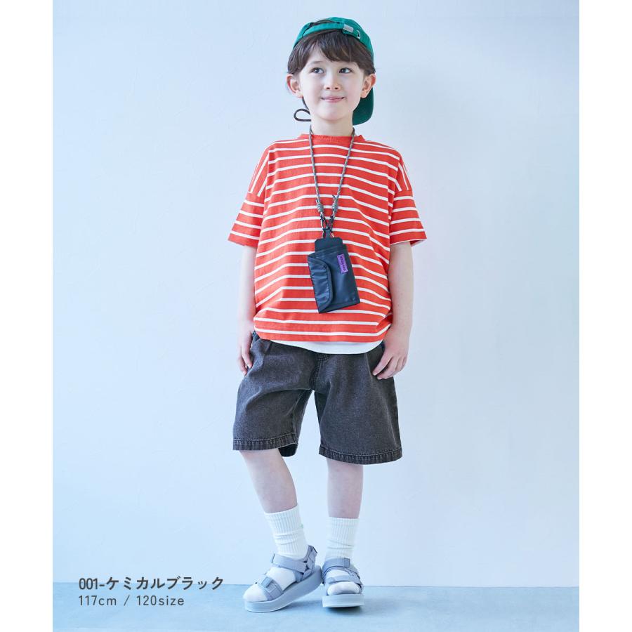 ハーフパンツ ショートパンツ ボトムス ライトオンスデニム ケミカルウォッシュ ハーフパンツ キッズ 子供服 男の子 女の子 デビロック devirock 爆買 | devirock | 04
