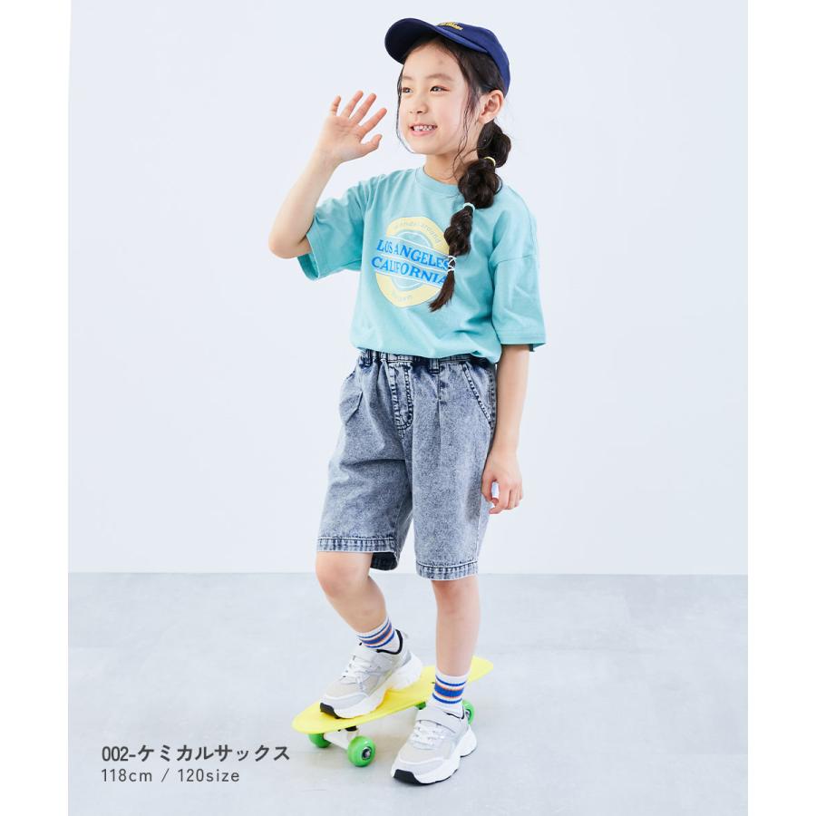 ハーフパンツ ショートパンツ ボトムス ライトオンスデニム ケミカルウォッシュ ハーフパンツ キッズ 子供服 男の子 女の子 デビロック devirock 爆買 | devirock | 05