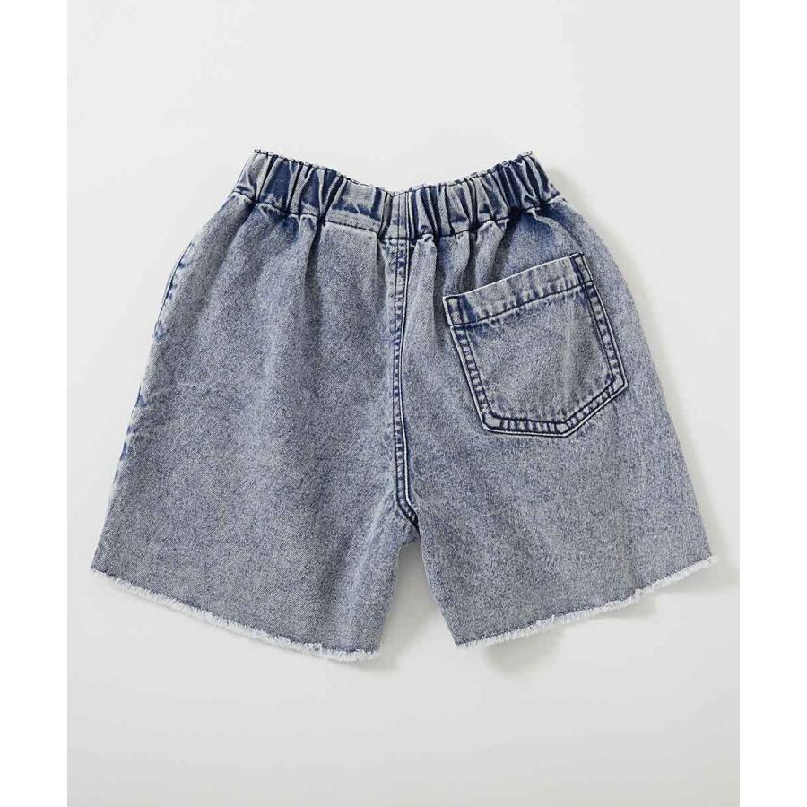 ハーフパンツ ショートパンツ ボトムス ライトオンスデニム ケミカルウォッシュ カットオフ ハーフパンツ キッズ 子供服 男の子 女の子  デビロック devirock | devirock | 11