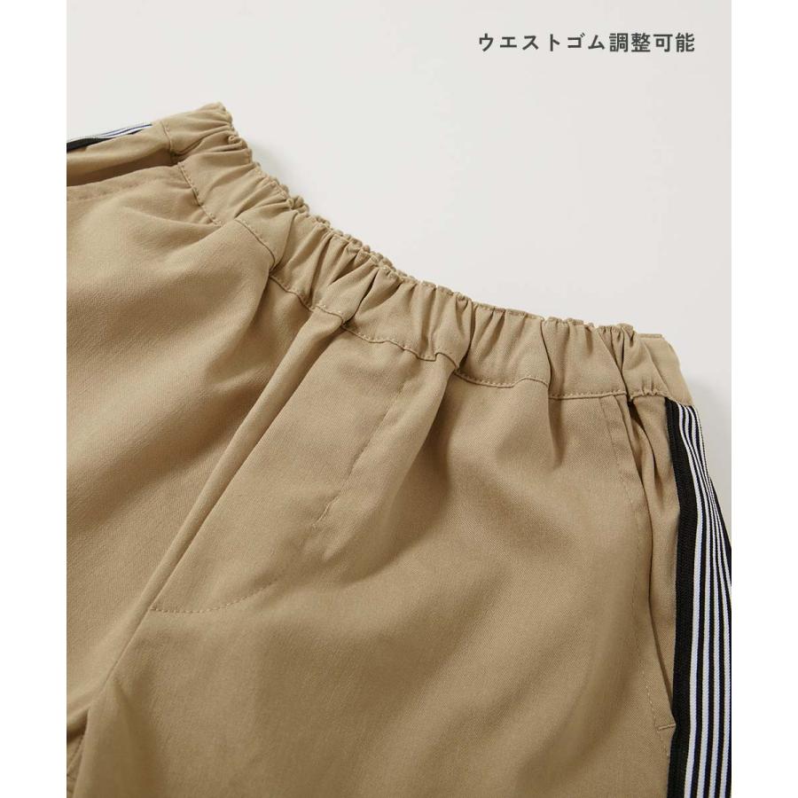 ハーフパンツ ショートパンツ ボトムス よくばりストレッチ ツイル ラインハーフパンツ キッズ 子供服 男の子 女の子  デビロック devirock | devirock | 11