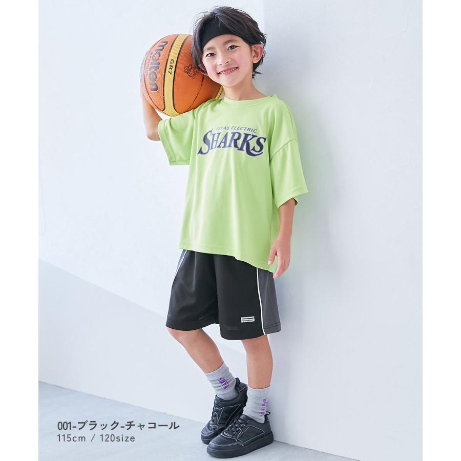 ハーフパンツ ショートパンツ ボトムス 速乾 サラっとストレッチメッシュ 配色ハーフパンツ キッズ 子供服 男の子 女の子  デビロック devirock | devirock | 09