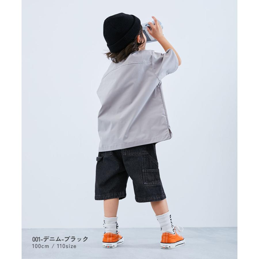 ハーフパンツ ショートパンツ ボトムス ルーズシルエット デニム ペインターハーフパンツ キッズ 子供服 男の子 女の子  デビロック devirock | devirock | 04