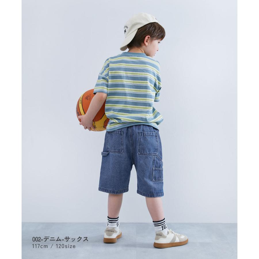 ハーフパンツ ショートパンツ ボトムス ルーズシルエット デニム ペインターハーフパンツ キッズ 子供服 男の子 女の子  デビロック devirock | devirock | 05