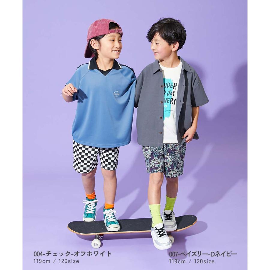 半ズボン 短パン ウエストゴム ハーフパンツ ショートパンツ ボトムス デザインいろいろ 無地ワンポイント＆総柄 ミニ裏毛ハーフパンツ   devirock 爆買 | devirock | 29