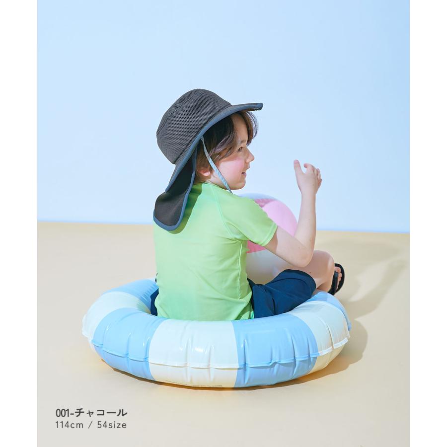 帽子 ハット 気化熱のチカラでひんやり UVカット 保冷剤も入れられる日よけ付き ハット キッズ 子供服 男の子 女の子  デビロック devirock | devirock | 07