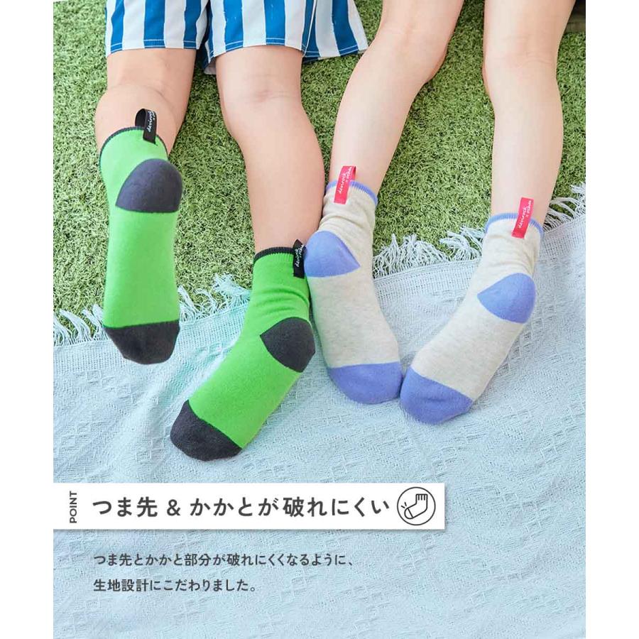 靴下 【おーちゃんコラボ】つま先が破れにくいソックス 2足セット キッズ 子供服 男の子 女の子  デビロック devirock | devirock | 07