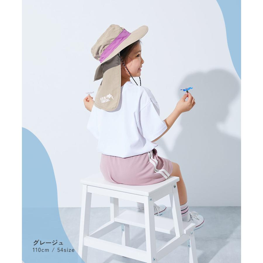 帽子 ハット 【神戸須磨シーワールドコラボ】つばが広いUVカット サファリハット キッズ 子供服 男の子 女の子  デビロック devirock | devirock | 11