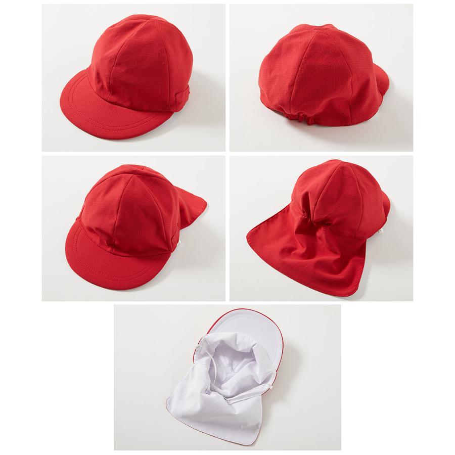 気化熱のチカラでひんやり UVカット あご紐が取り替えやすい  形がえらべる 赤白帽(替えゴム紐付き) キッズ 子供服 男の子 女の子  デビロック 25SS_school | devirock | 09