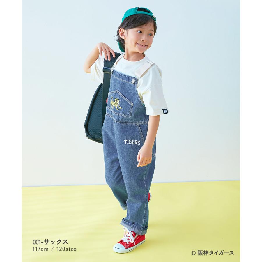 サロペット セットアップ オールインワン 【阪神タイガースコラボ】ライトオンスデニムサロペット キッズ ベビー服 子供服 男の子 女の子  デビロック devirock | devirock | 07