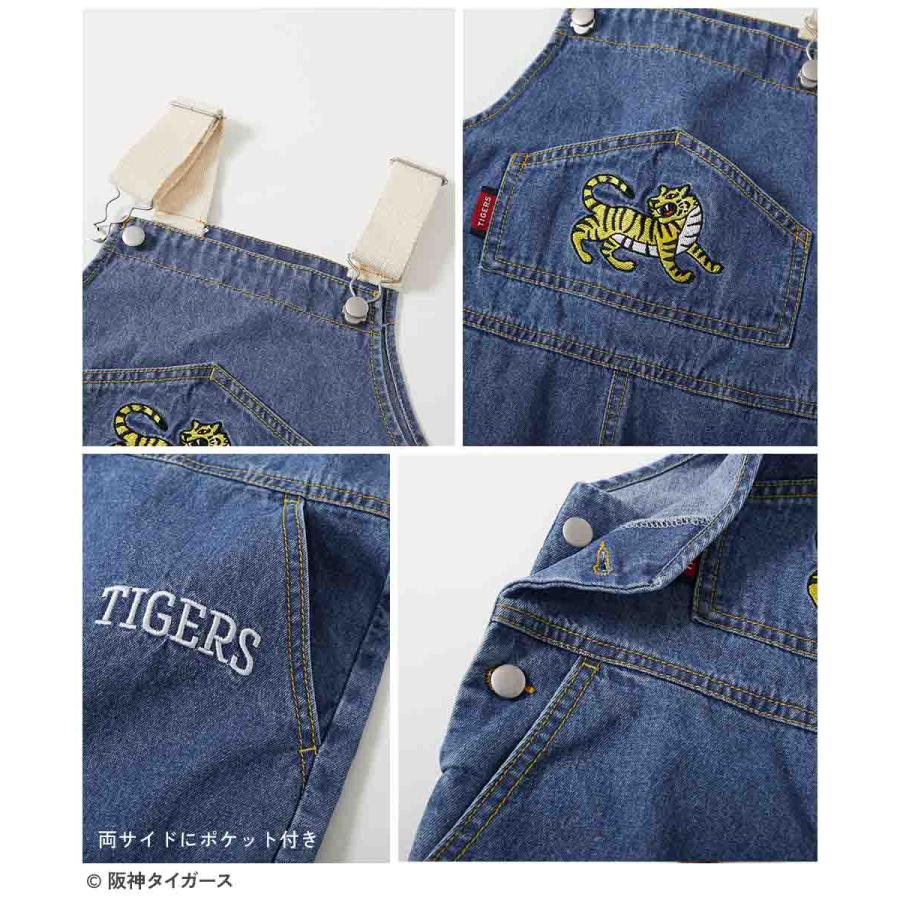 サロペット セットアップ オールインワン 【阪神タイガースコラボ】ライトオンスデニムサロペット キッズ ベビー服 子供服 男の子 女の子  デビロック devirock | devirock | 10