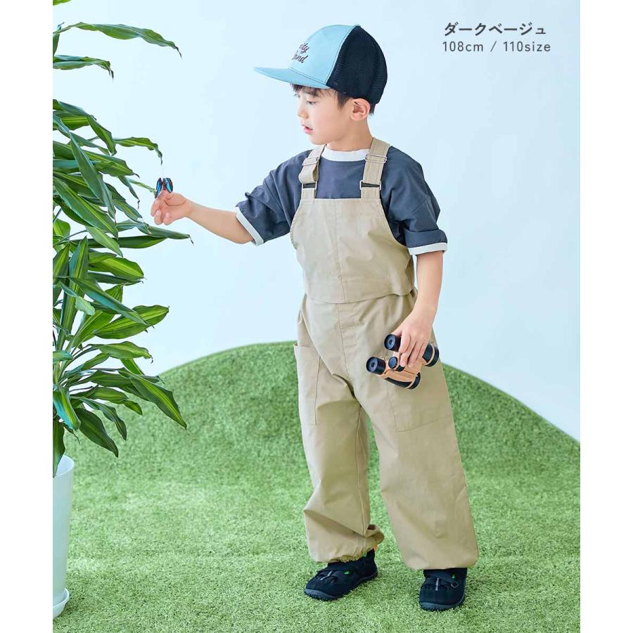 サロペット セットアップ オールインワン 【おーちゃんコラボ】お着替えかんたん シワになりにくい 2WAYオーバーオール キッズ 子供服 | devirock | 12