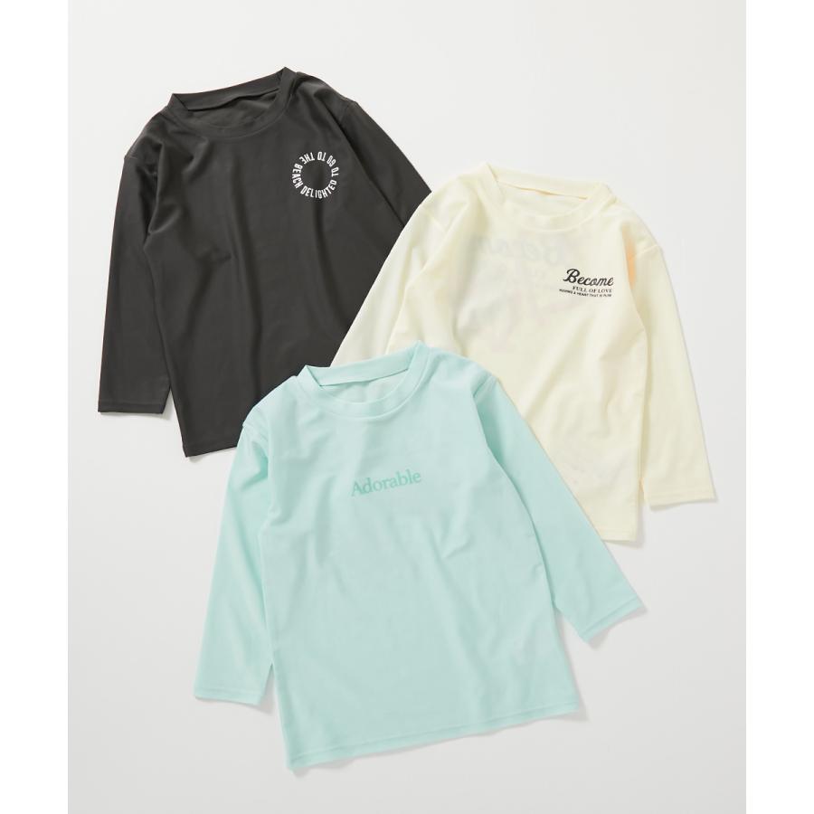 長袖ラッシュガード 水着 プールグッズ 水泳 海水浴 UVカット Tシャツ型 長袖ラッシュガード キッズ 子供服 男の子 女の子  デビロック devirock | devirock | 21