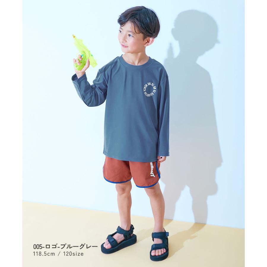 長袖ラッシュガード 水着 プールグッズ 水泳 海水浴 UVカット Tシャツ型 長袖ラッシュガード キッズ 子供服 男の子 女の子  デビロック devirock | devirock | 13