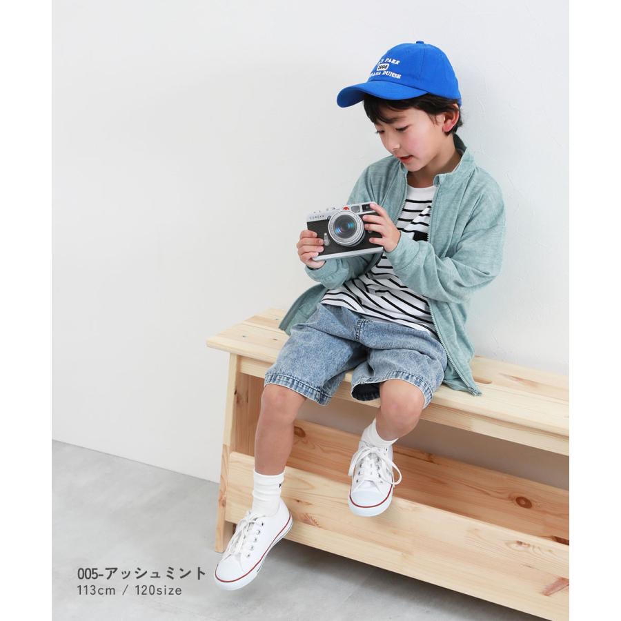 カーディガン トップス UVカット 首が日焼けしにくい スタンドジップカーディガン キッズ 子供服 男の子 女の子  デビロック devirock 25SS_UV | devirock | 16