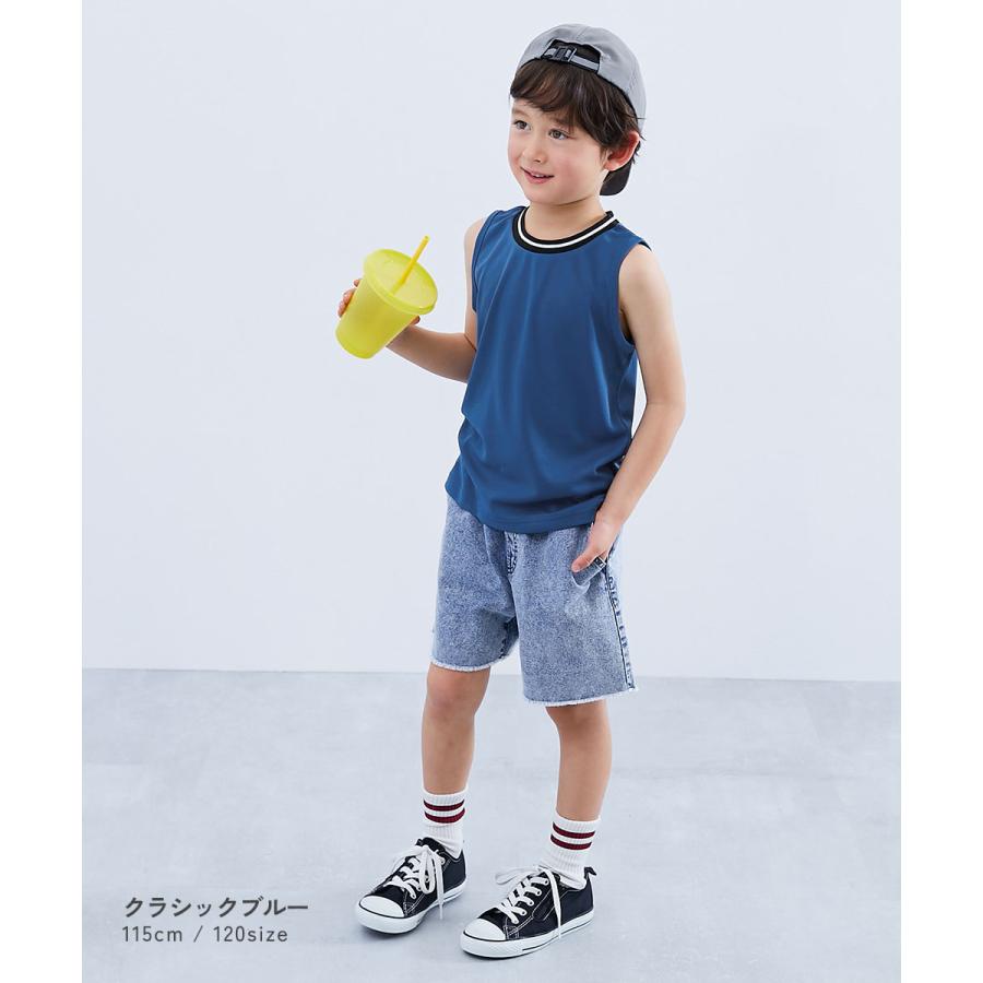 【アウトレット】ノースリーブ トップス タンクトップ 速乾 サラっとストレッチ メッシュ タンクトップ キッズ 子供服 男の子 女の子  デビロック devirock | devirock | 11