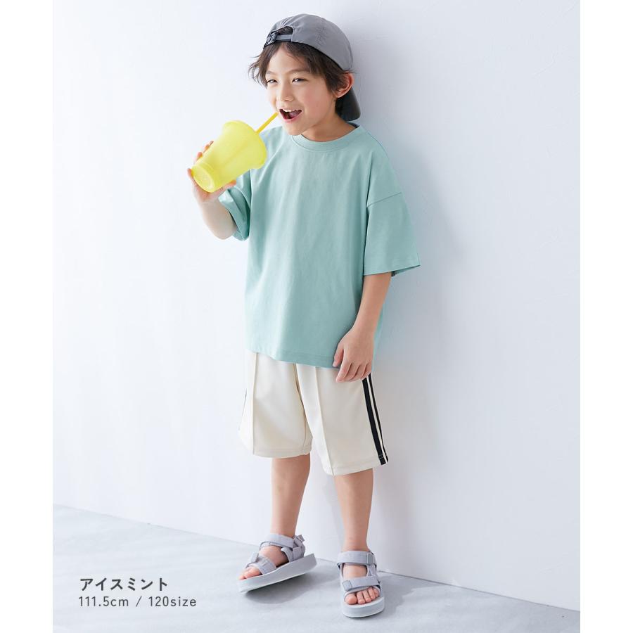 Tシャツ トップス 【ひやシャリ】接触冷感 無地 ビッグシルエット 半袖Tシャツ キッズ ベビー服 子供服 男の子 女の子  デビロック devirock | devirock | 15