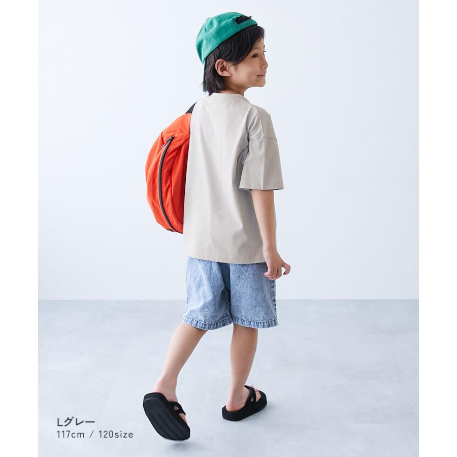 Tシャツ トップス 【ひやシャリ】接触冷感 無地 ビッグシルエット 半袖Tシャツ キッズ ベビー服 子供服 男の子 女の子  デビロック devirock | devirock | 14