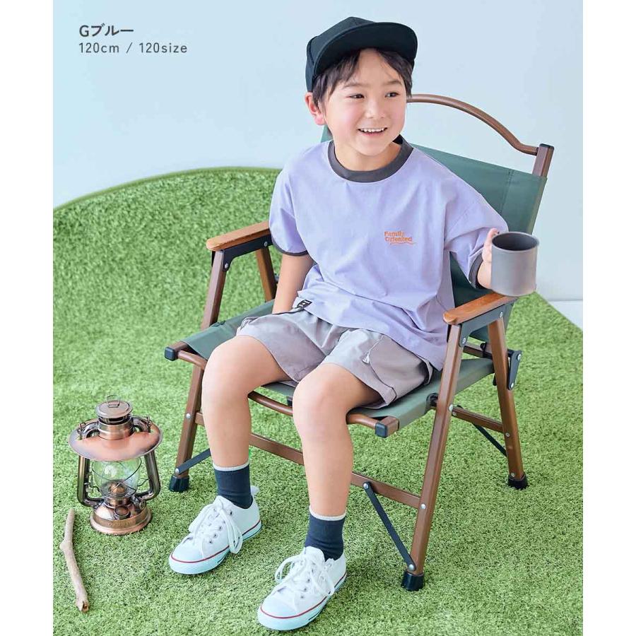 Tシャツ トップス 【おーちゃんコラボ】蚊をよせつけにくい 防蚊 リンガー半袖Ｔシャツ キッズ 子供服 男の子 女の子  デビロック devirock | devirock | 13