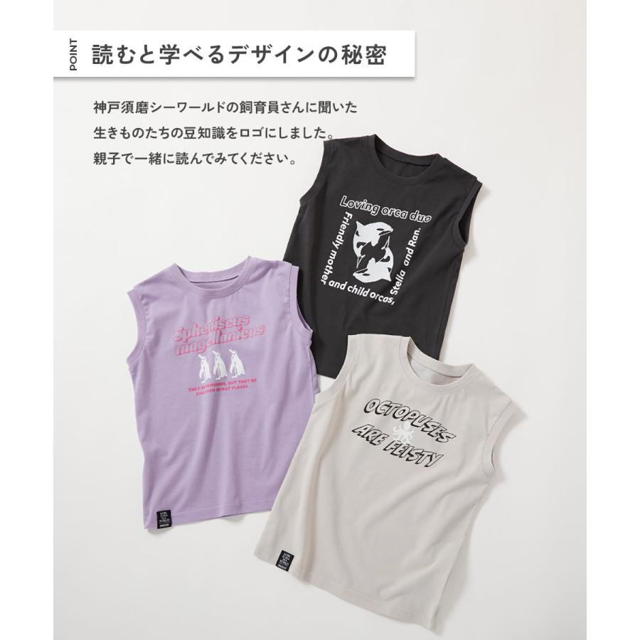 ノースリーブ トップス タンクトップ 【神戸須磨シーワールドコラボ】色が変わるマジックプリント 接触冷感 キッズ 子供服 男の子  デビロック devirock | devirock | 07