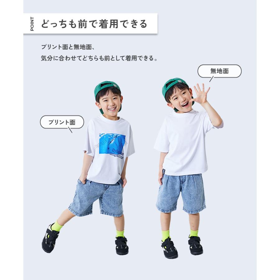Tシャツ トップス 【神戸須磨シーワールドコラボ】色が変わるマジックプリント 接触冷感 2WAYフォトTシャツ キッズ 子供服 男の子 女の子  デビロック devirock | devirock | 09
