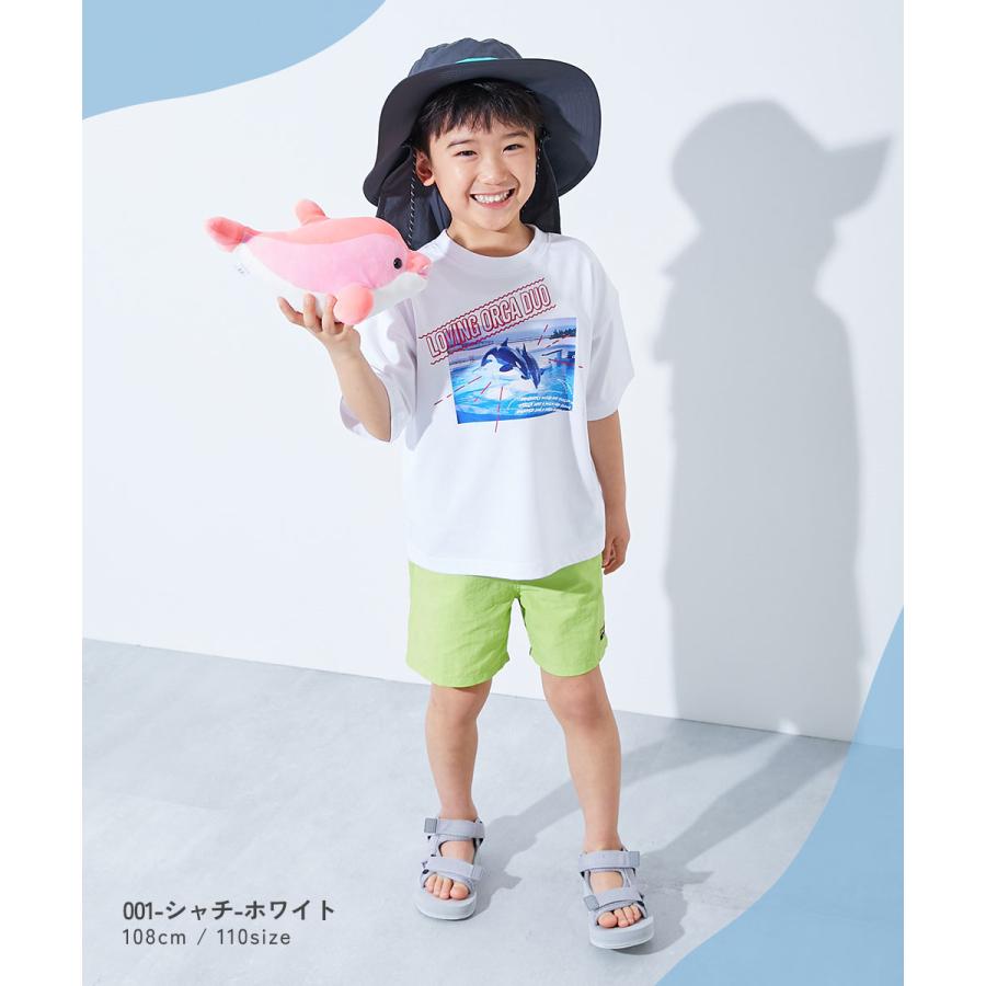 Tシャツ トップス 【神戸須磨シーワールドコラボ】色が変わるマジックプリント 接触冷感 2WAYフォトTシャツ キッズ 子供服 男の子 女の子  デビロック devirock | devirock | 11