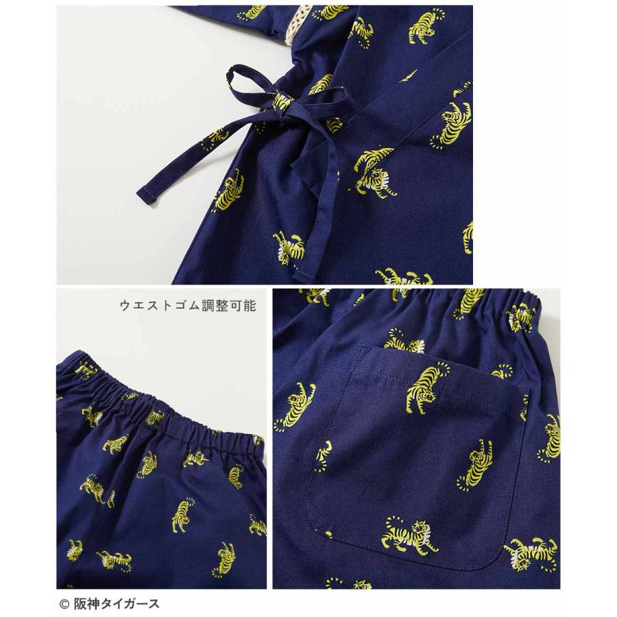 甚平 【阪神タイガースコラボ】 着丈短めで快適 涼しげ甚平 キッズ ベビー服 子供服 男の子 女の子  デビロック devirock | devirock | 10