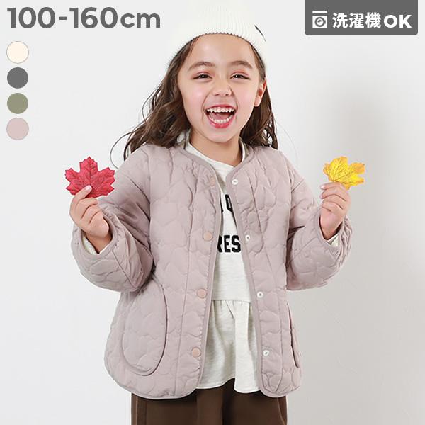 ダウンジャケット コート アウター ジャケット 洗える ハートキルティング 裏あったかボアジャケット キッズ 子供服 女の子  デビロック devirock | devirock