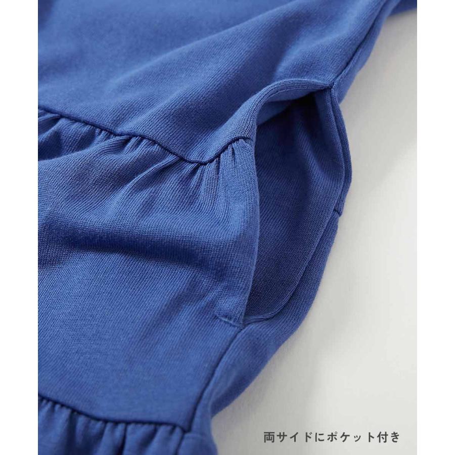 ロゴ プリント 長袖ワンピース ワンピース ふわっと裾ティアード プリント 長袖ワンピース キッズ 子供服 女の子  デビロック devirock | devirock | 11