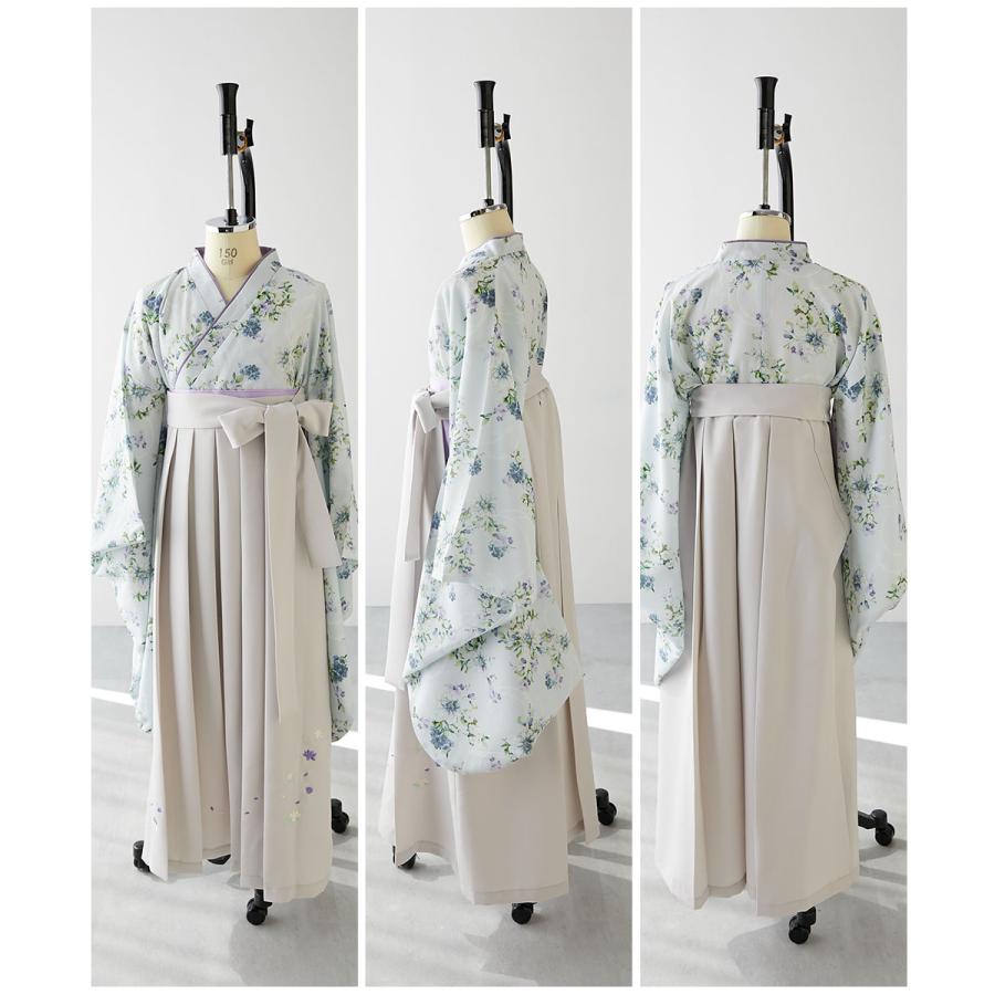【美品】かんたん袴3点セット＆半衿付き肌襦袢 150cm devirock（デビロック） 着付け かんたん袴 3点セット キッズ 子供服
