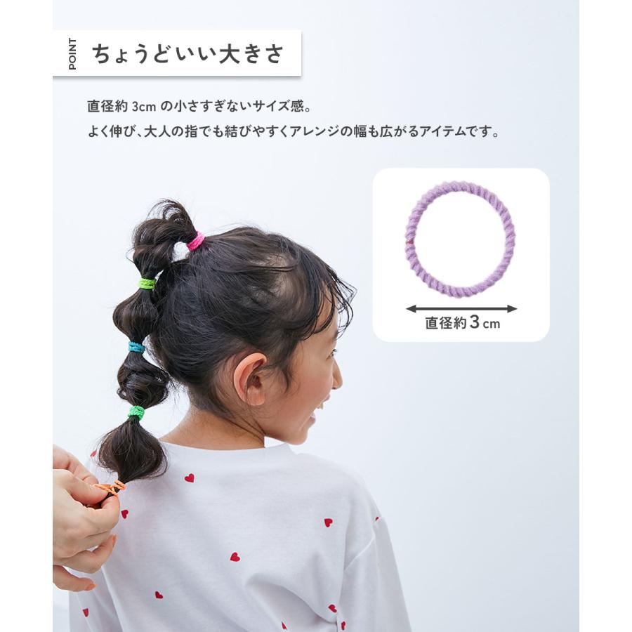 ヘアバンド ぎざぎざ ヘアゴムセット(約100本入り) キッズ 子供服 女の子  デビロック devirock | devirock | 07