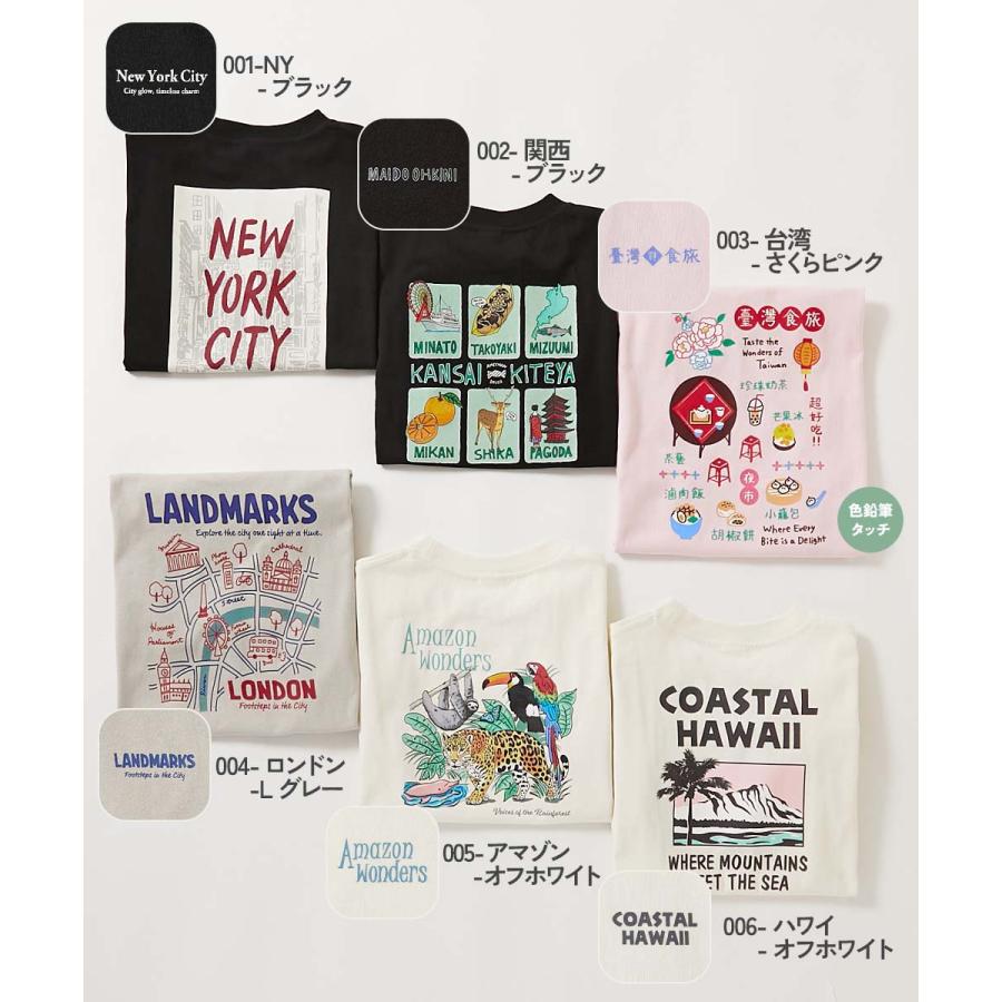 綿100％ コットン プリントＴ オーバーサイズ Tシャツ トップス 【旅するデビロック】大人 プリント半袖Tシャツ キッズ 子供服 男の子  デビロック devirock | devirock | 07