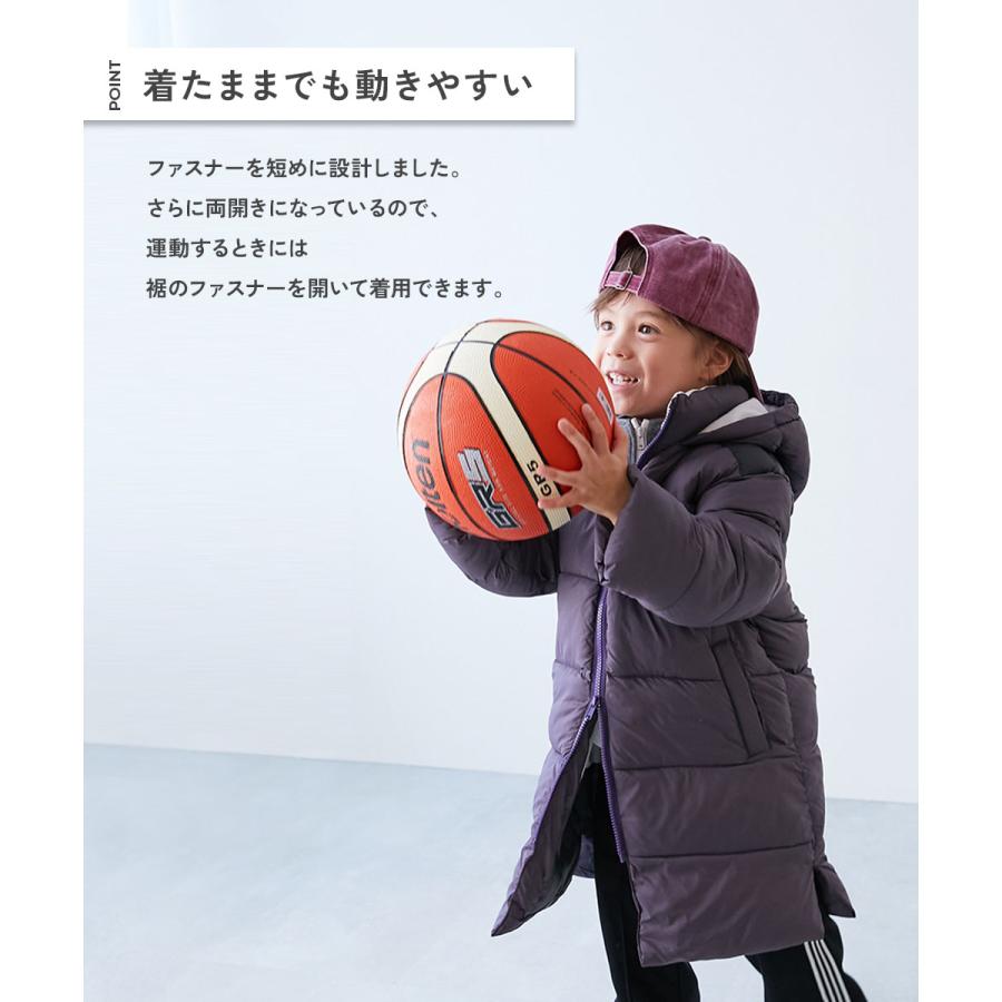 ダウンジャケット コート アウター ジャケット 洗える ファイバーダウン あったか防風 ロングコート キッズ 子供服 男の子 女の子  デビロック devirock | devirock | 10