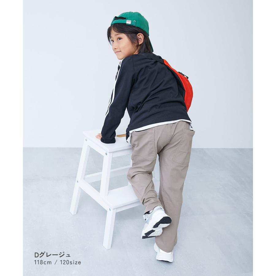 ロングパンツ 長ズボン ボトムス よくばりストレッチ ツイル ダッドポケットパンツ キッズ 子供服 男の子 女の子  デビロック devirock | devirock | 12