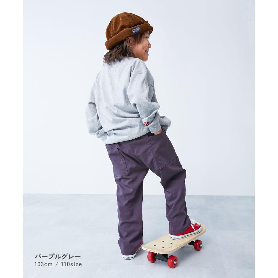 ロングパンツ 長ズボン ボトムス よくばりストレッチ ツイル ダッドポケットパンツ キッズ 子供服 男の子 女の子  デビロック devirock | devirock | 14