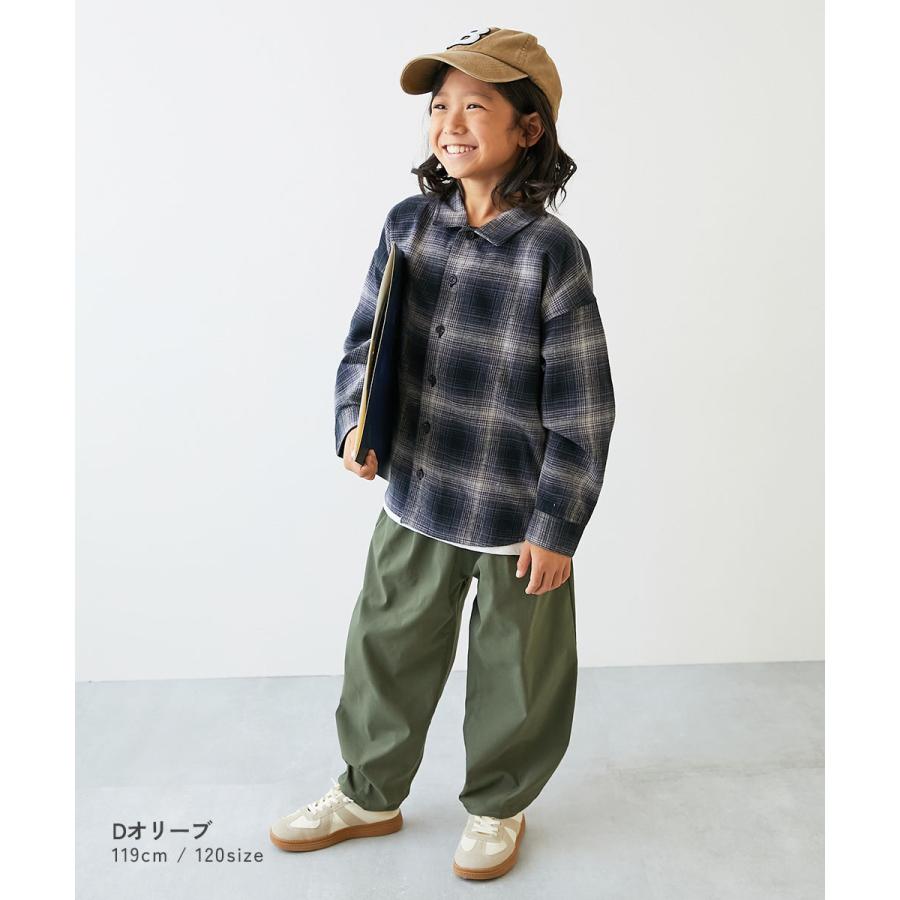ウエストゴム チノパンツ ロングパンツ 長ズボン ボトムス よくばりストレッチ ツイル ルーズタックパンツ キッズ 子供服 男の子 女の子  デビロック devirock | devirock | 15