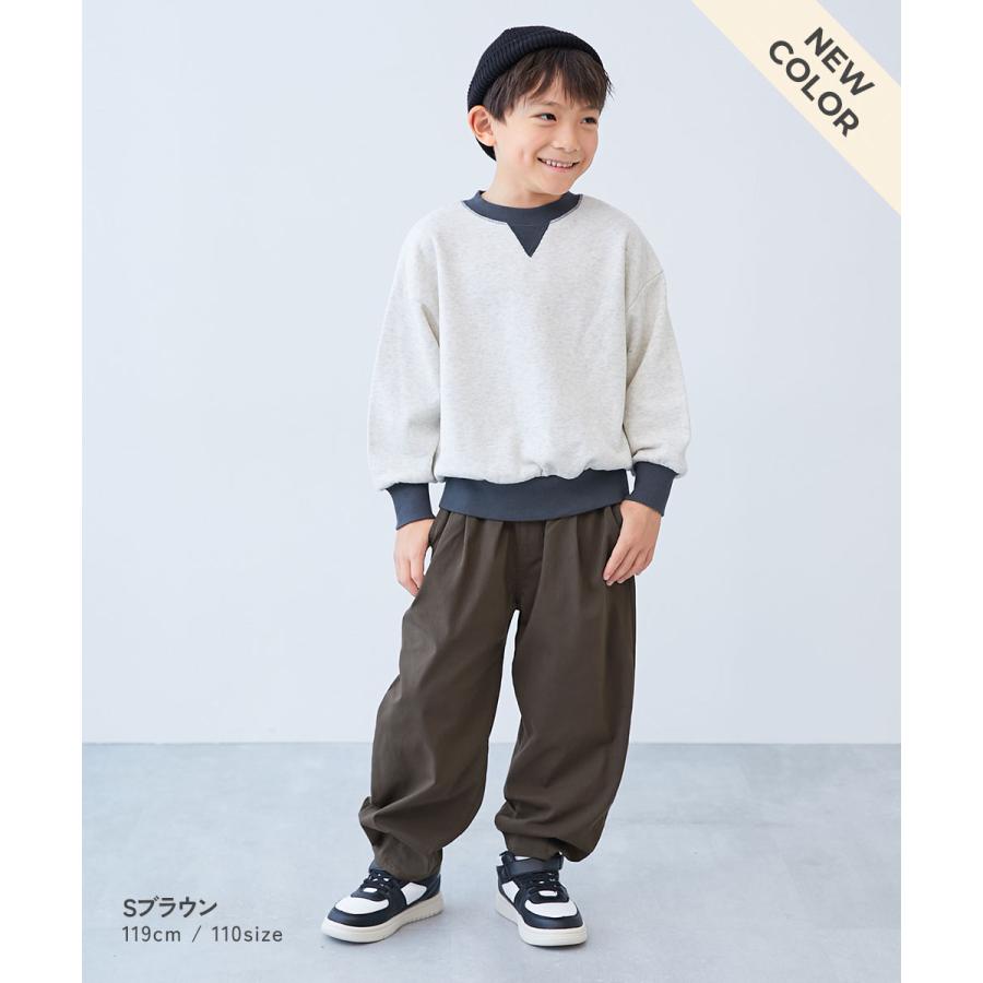 ウエストゴム チノパンツ ロングパンツ 長ズボン ボトムス よくばりストレッチ ツイル ルーズタックパンツ キッズ 子供服 男の子 女の子  デビロック devirock | devirock | 17