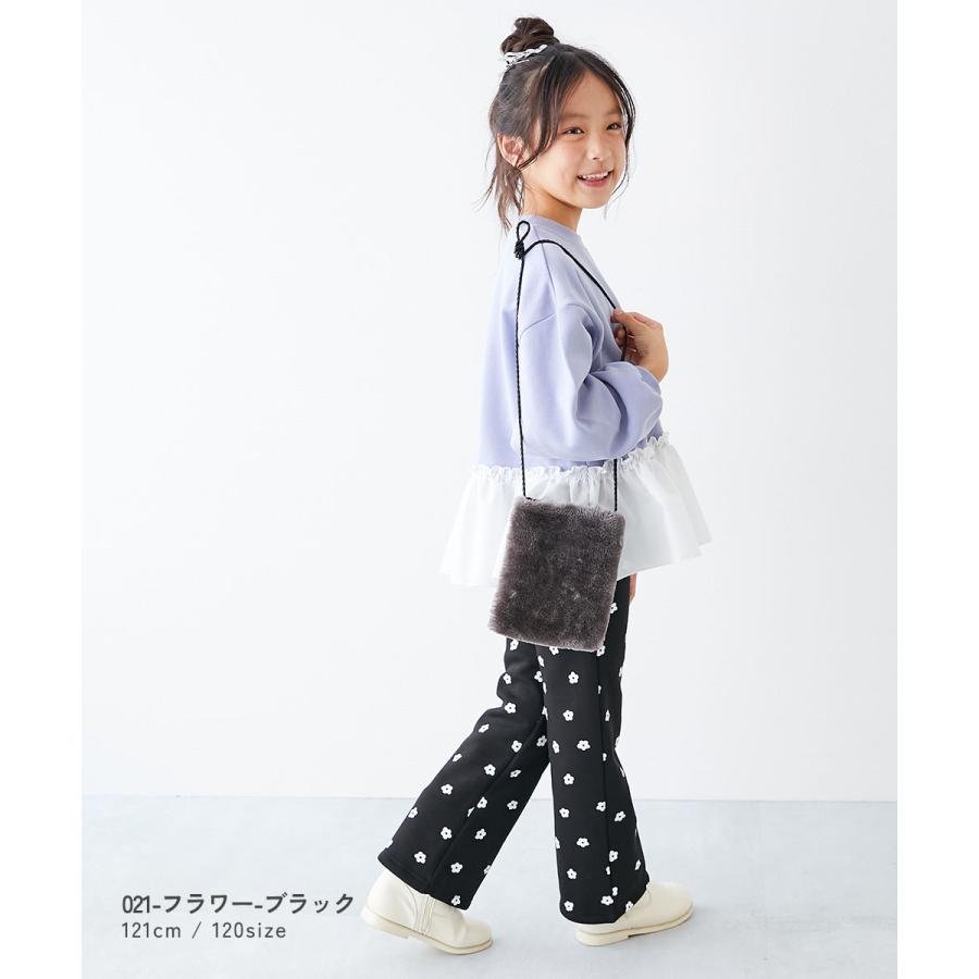 スウェットパンツ ロングパンツ ボトムス RICH WARM 裏シャギー えらべる無地&花柄 セミフレアパンツ キッズ 子供服 男の子 女の子 デビロック devirock | devirock | 14