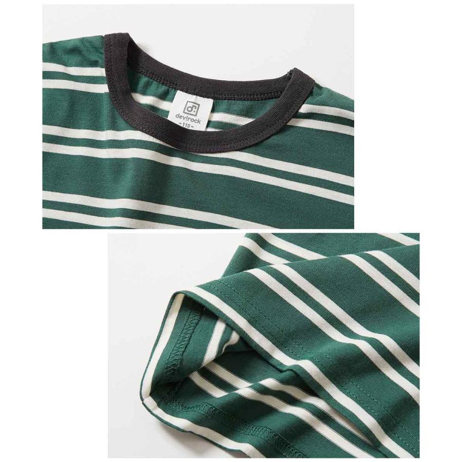 パジャマ 長袖パジャマ ルームウェア 長袖ルームウェア 綿100％ やわらか ボーダー 長袖パジャマ キッズ 子供服 男の子 女の子  デビロック devirock | devirock | 17