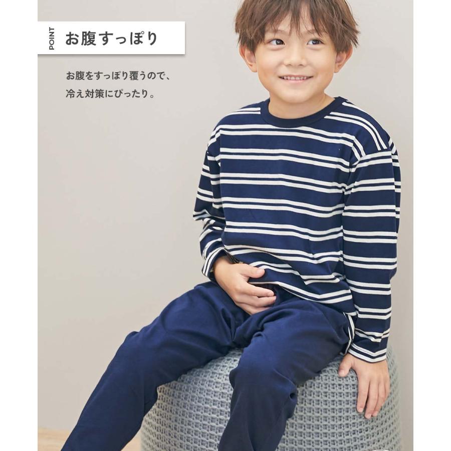 パジャマ 長袖パジャマ ルームウェア 長袖ルームウェア 綿100％ やわらか ボーダー 長袖パジャマ キッズ 子供服 男の子 女の子  デビロック devirock | devirock | 09