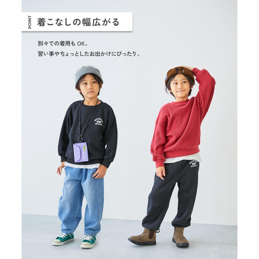 パジャマ 長袖パジャマ ルームウェア 長袖ルームウェア 【普段着でもルームウェアでも】ぽかぽか裏起毛 カレッジロゴ セットアップ   デビロック devirock | devirock | 13