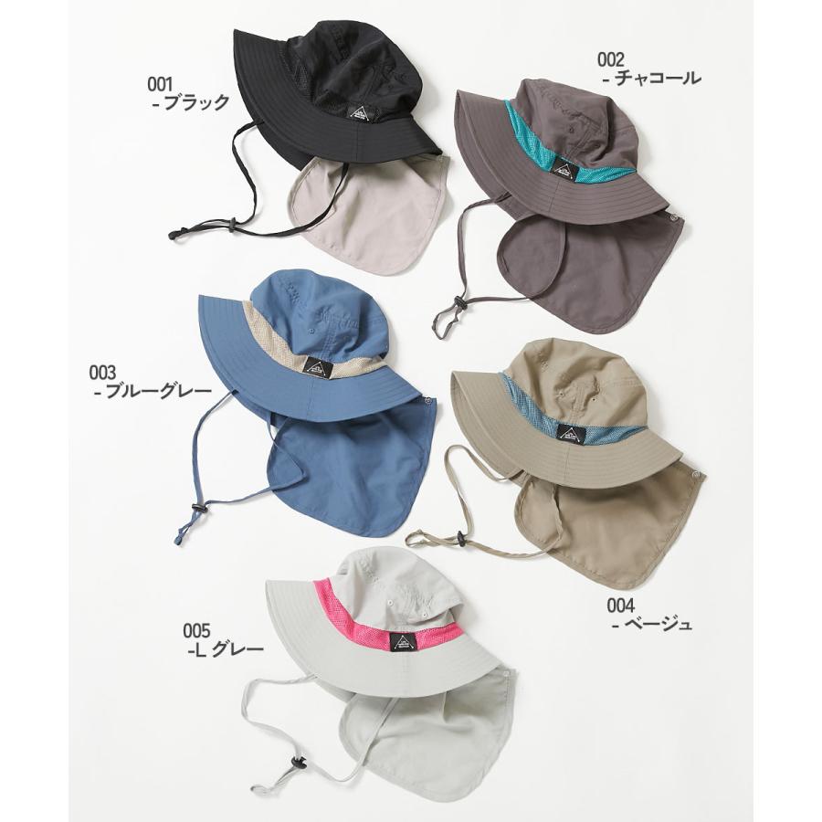 帽子 ハット 保冷剤が入る日よけガード付き 親子で使える 撥水 UVカットフェスハット(水陸両用) キッズ 子供服 男の子 女の子  デビロック devirock | devirock | 11