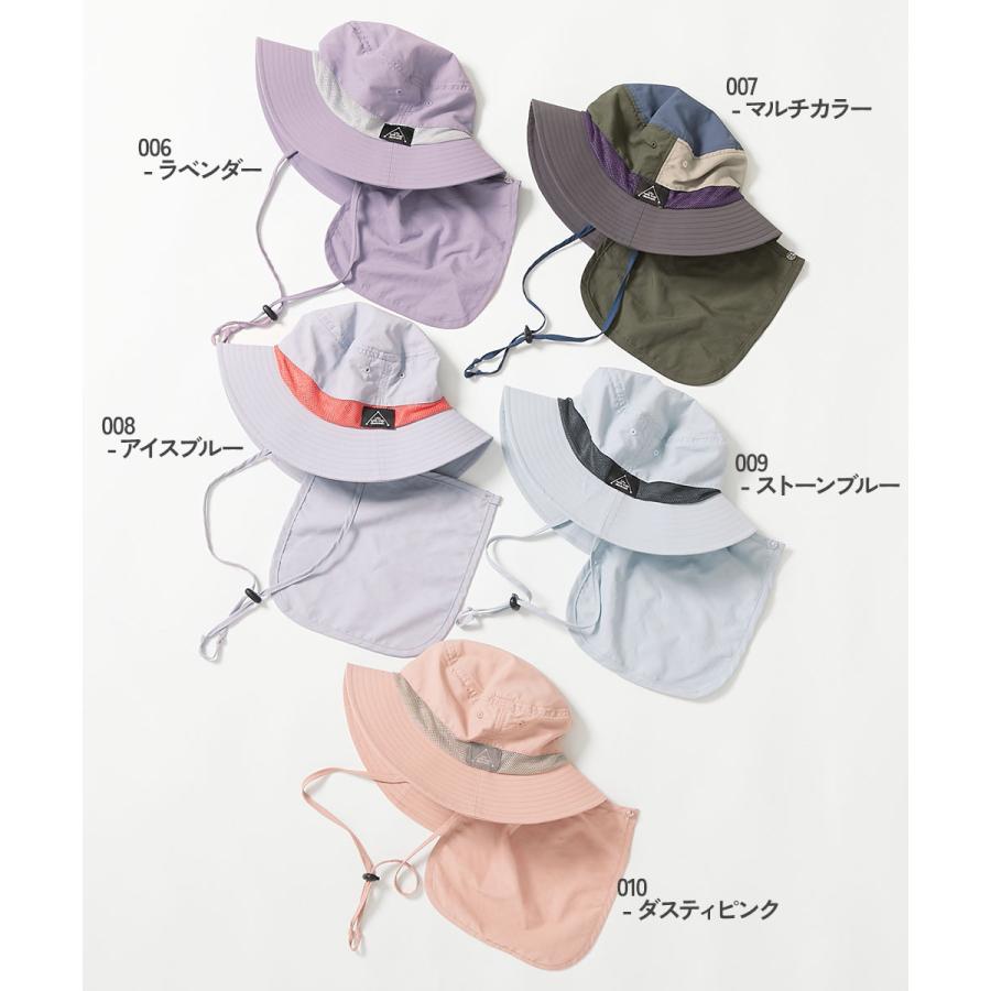 帽子 ハット 保冷剤が入る日よけガード付き 親子で使える 撥水 UVカットフェスハット(水陸両用) キッズ 子供服 男の子 女の子  デビロック devirock | devirock | 12